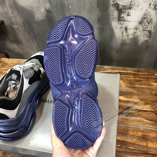 Balenciaga經典款男女鞋 巴黎世家頂級版本Triple S透氣3M反光姥爹復古運動鞋 Balenciaga情侶款老爹鞋  hdbl1177